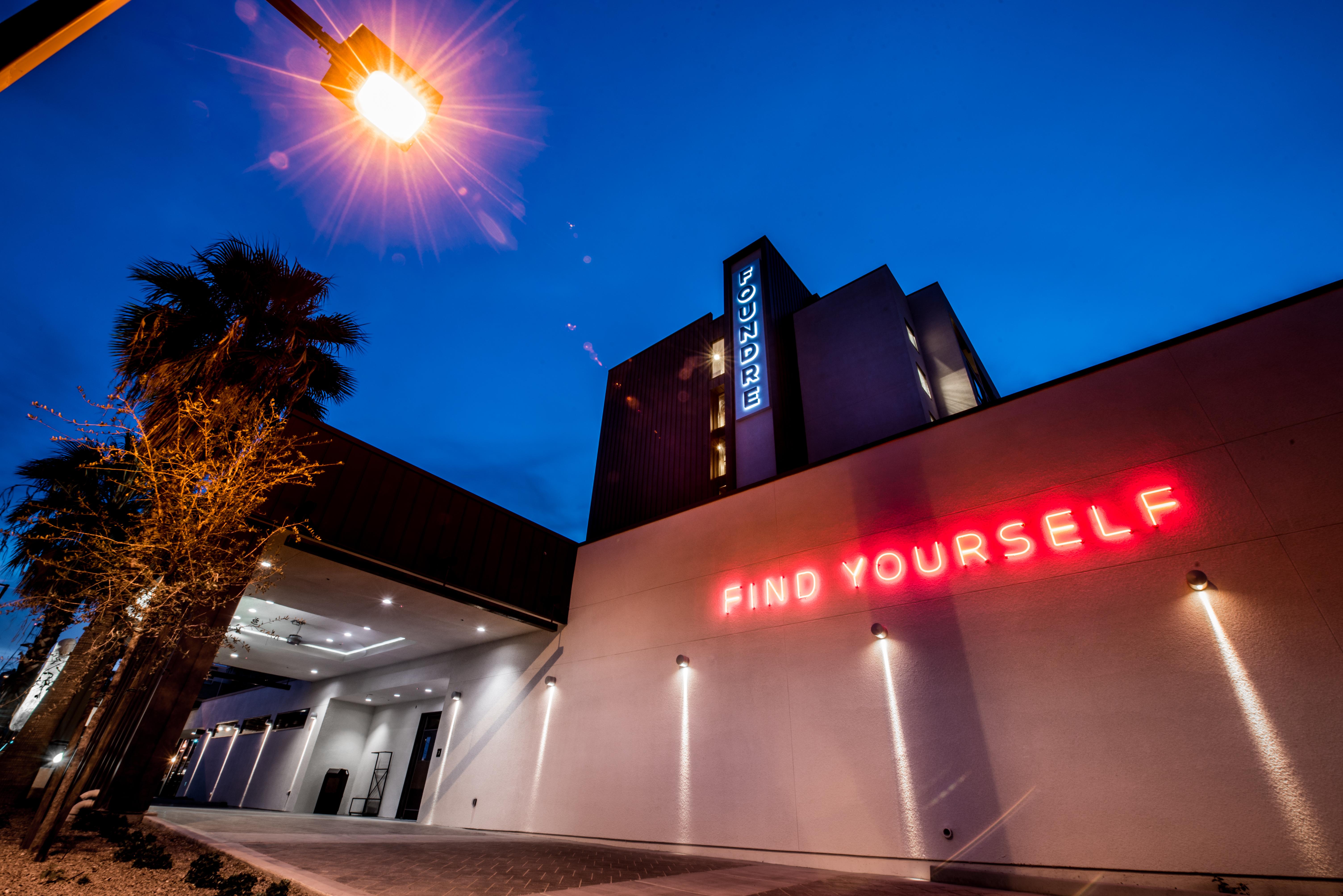 FOUND:RE Phoenix exterior at night