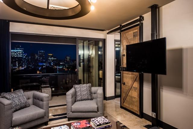 Suite living room at night